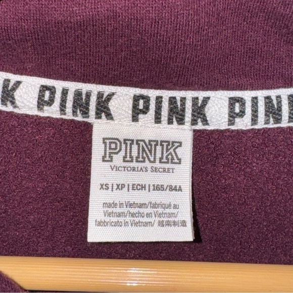 PINK Victoria’s Secret Half Zip Pullover Size Extra Small - Picture 8 of 9